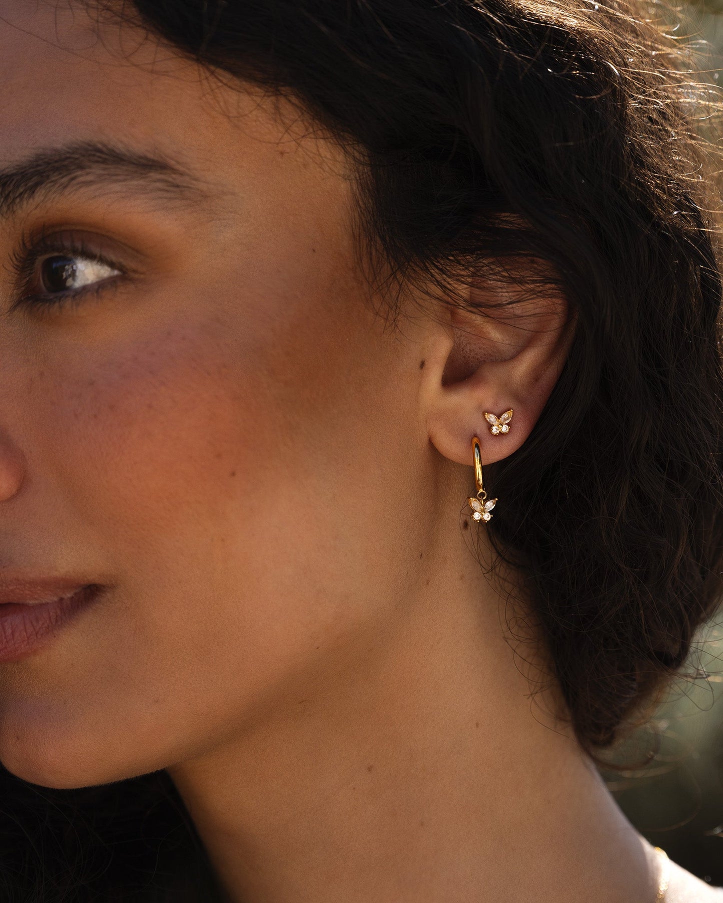 Butterfly Gold Hoops