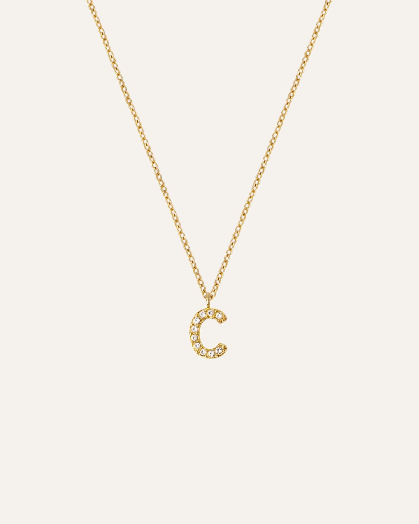 Petite Stone Letter Necklace