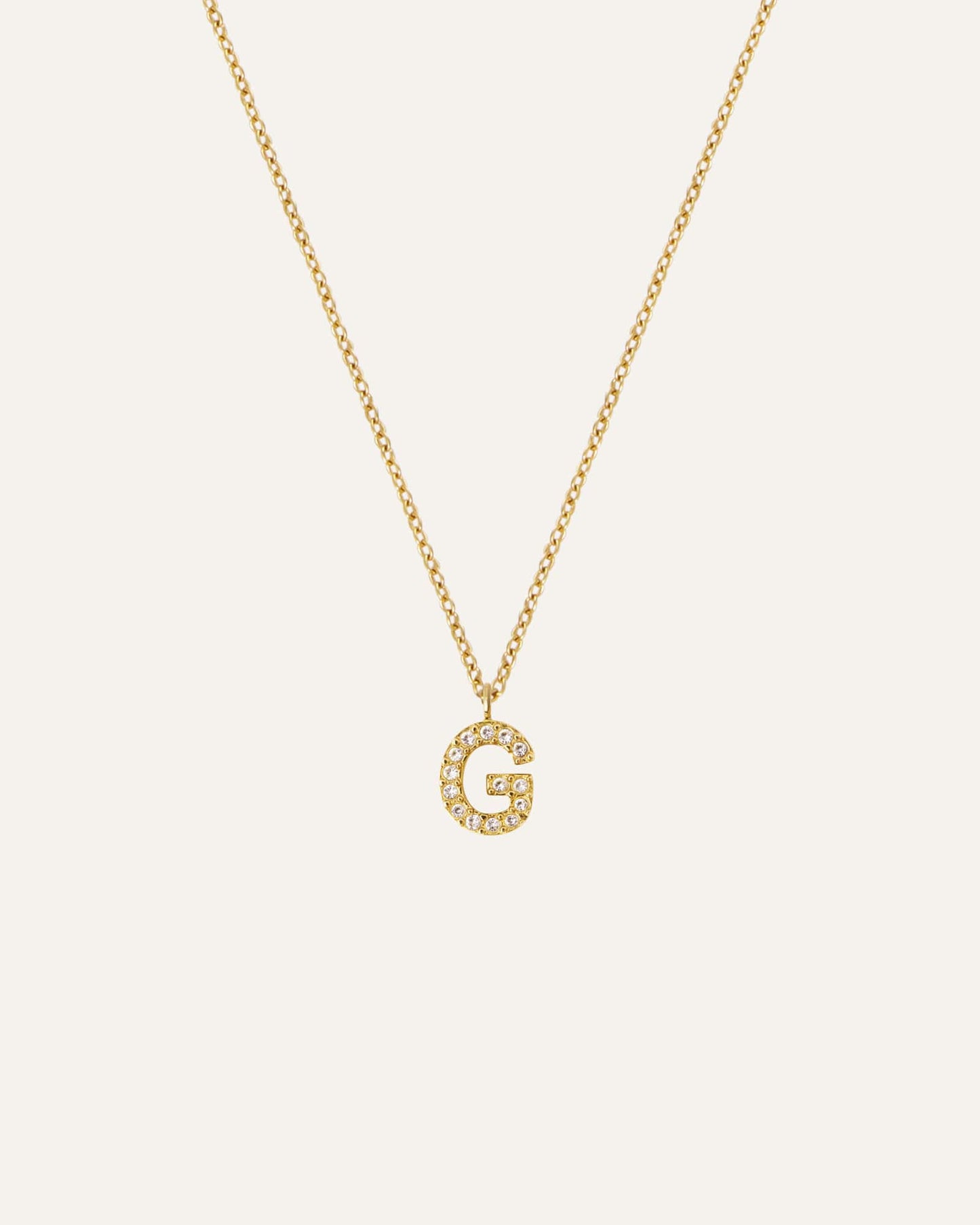 Petite Stone Letter Necklace