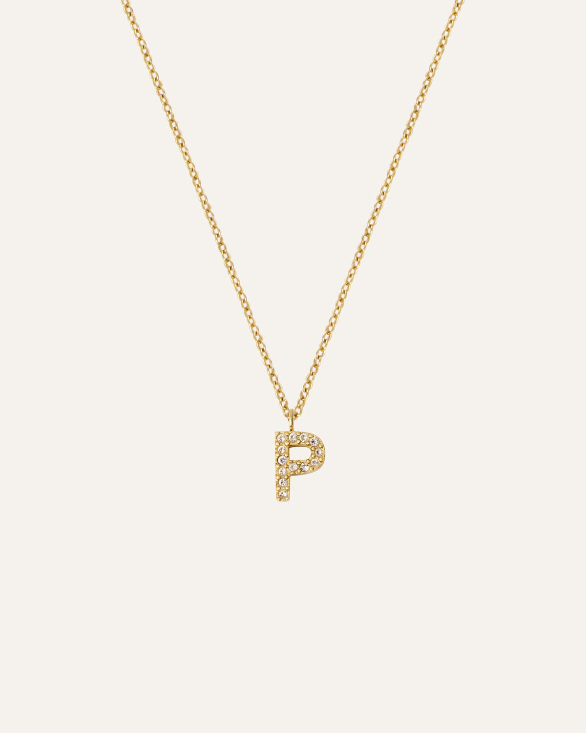 Petite Stone Letter Necklace