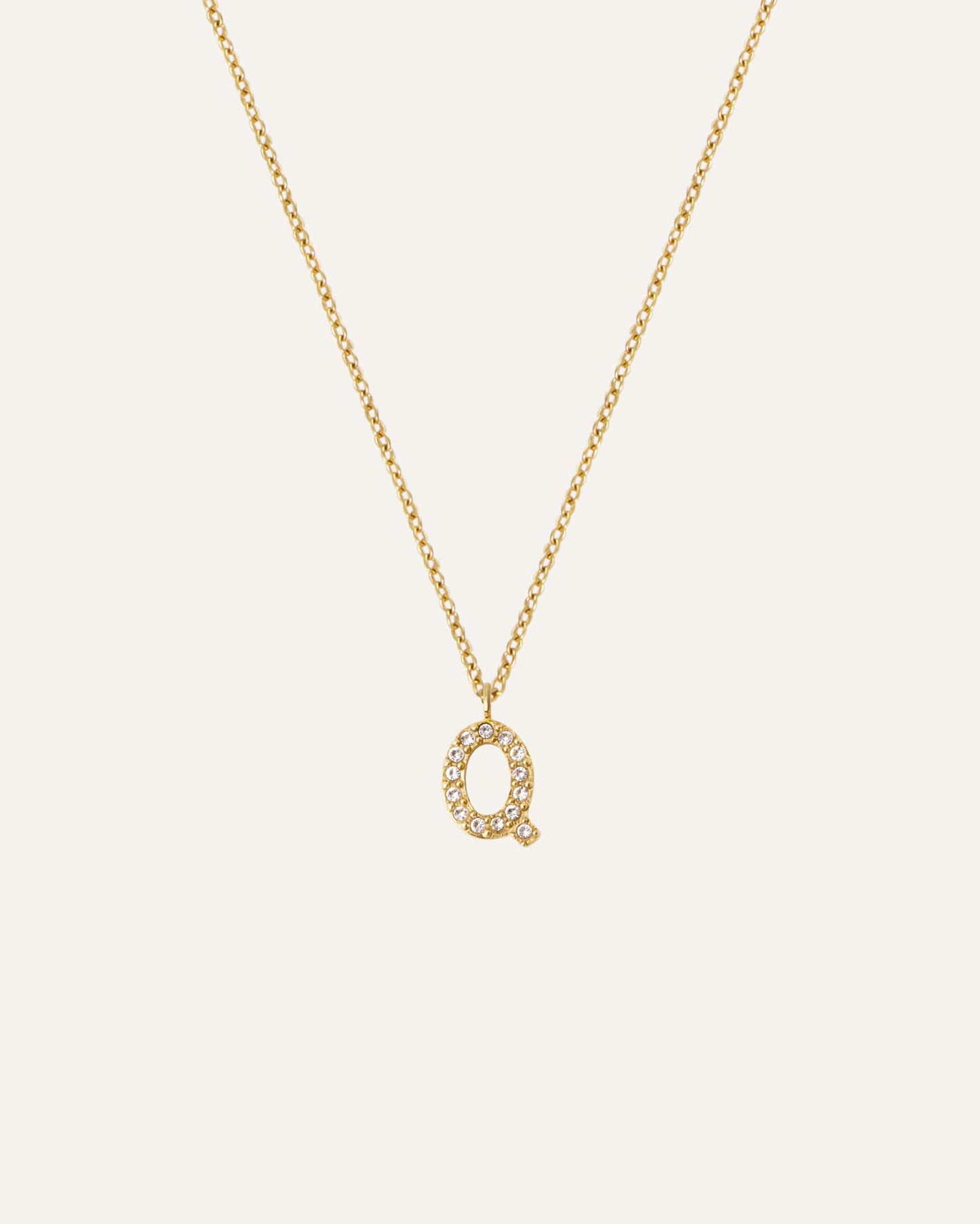 Petite Stone Letter Necklace