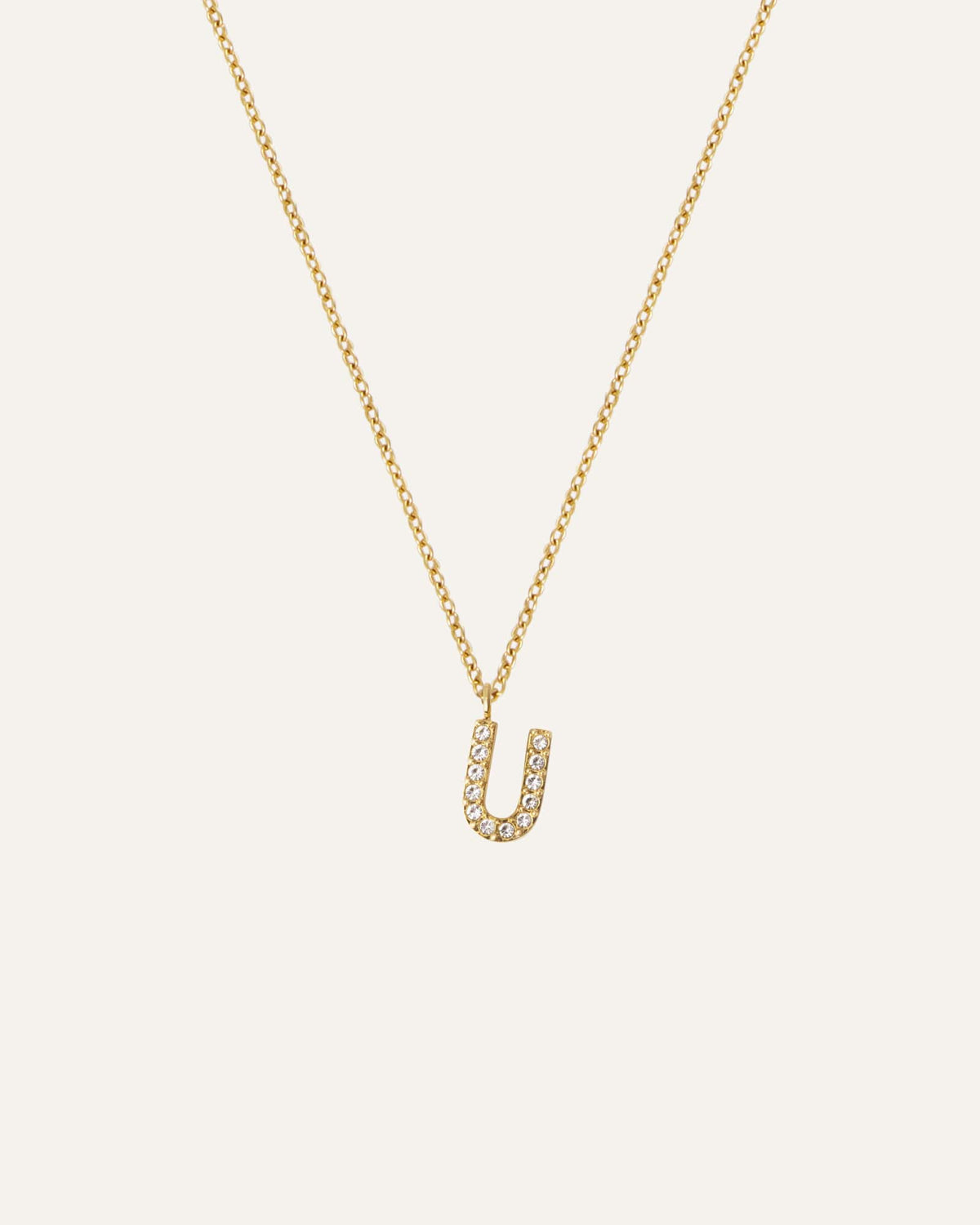 Petite Stone Letter Necklace