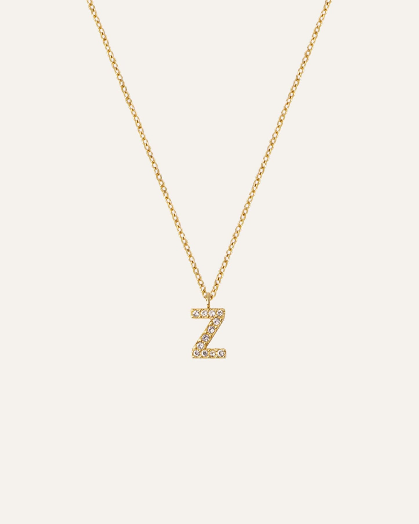 Petite Stone Letter Necklace