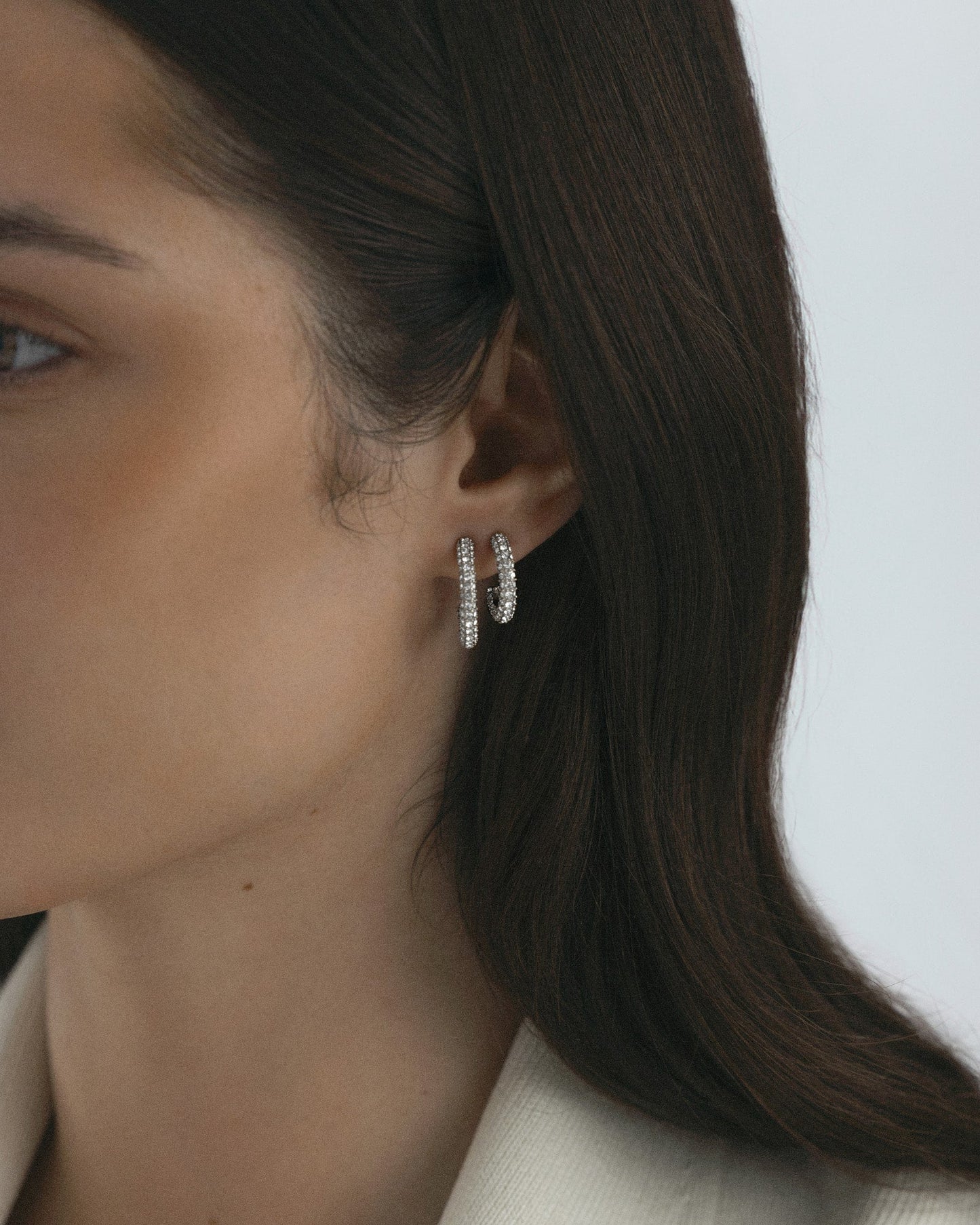 Pavé eternal large earrings