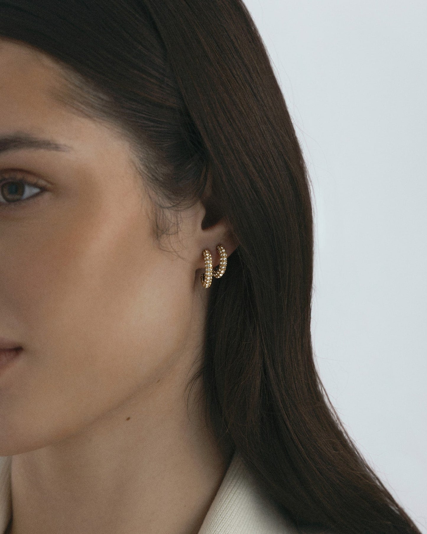 Pavé eternal medium earrings