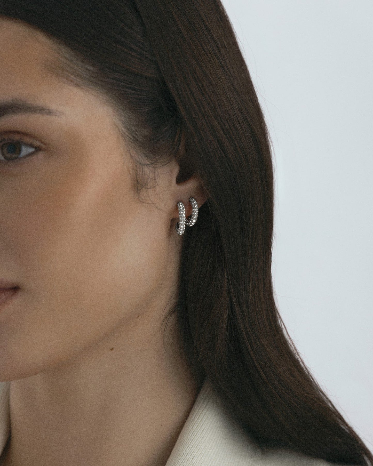 Pavé eternal medium earrings