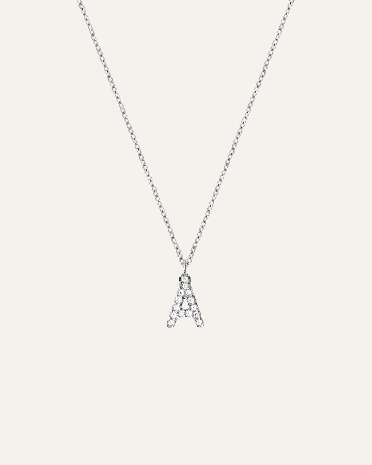 Petite Stone Letter Necklace