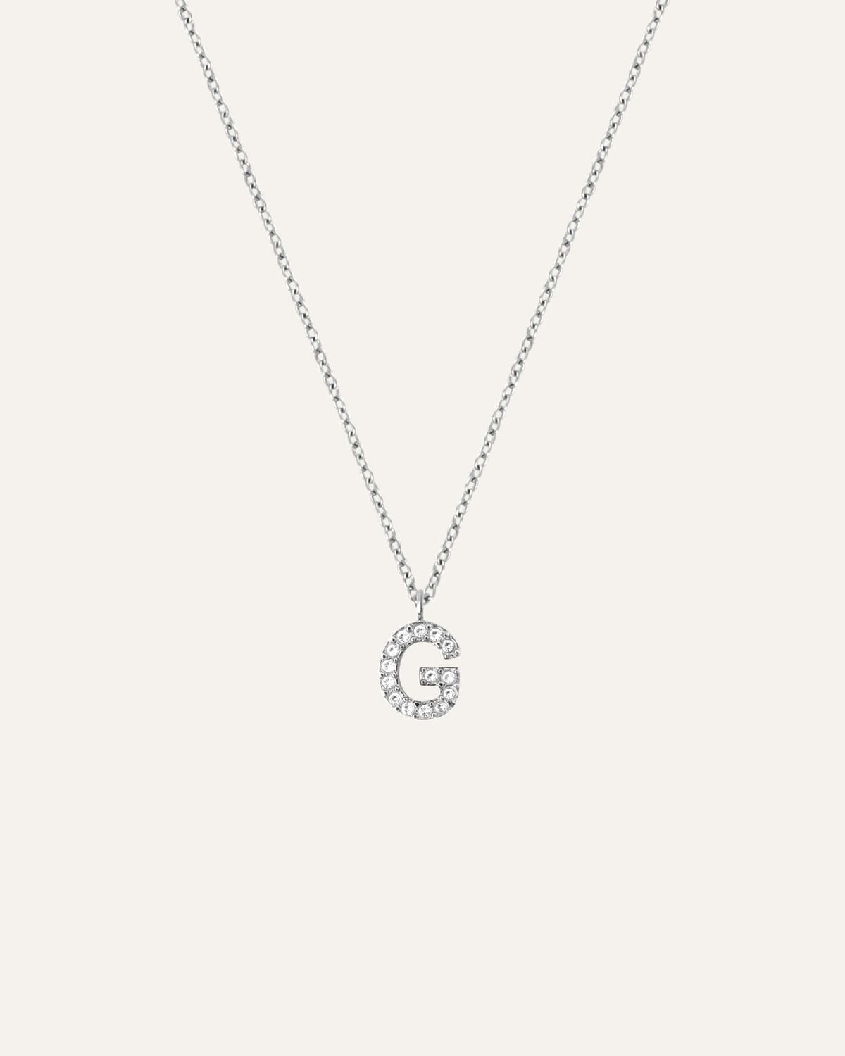 Petite Stone Letter Necklace