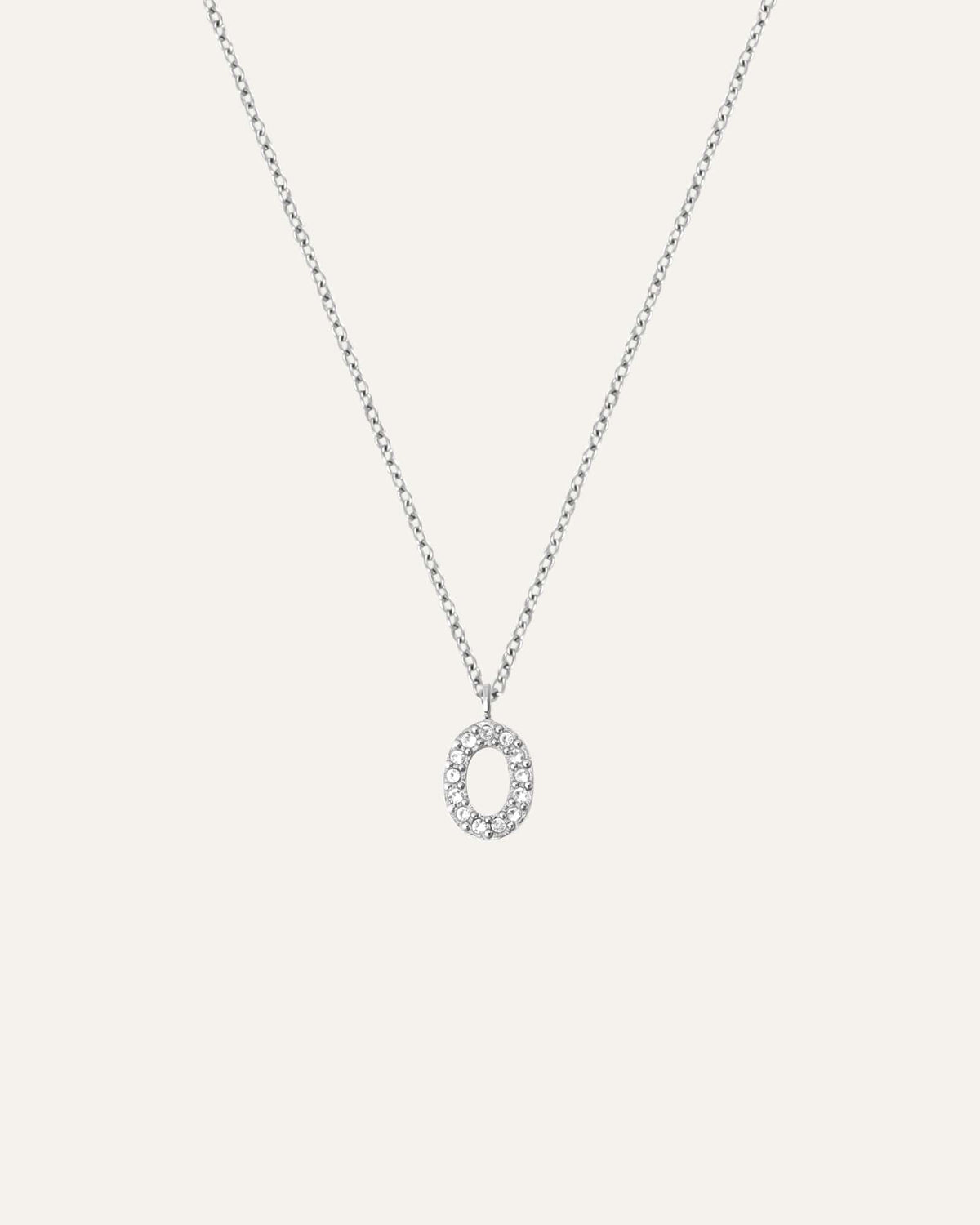 Petite Stone Letter Necklace