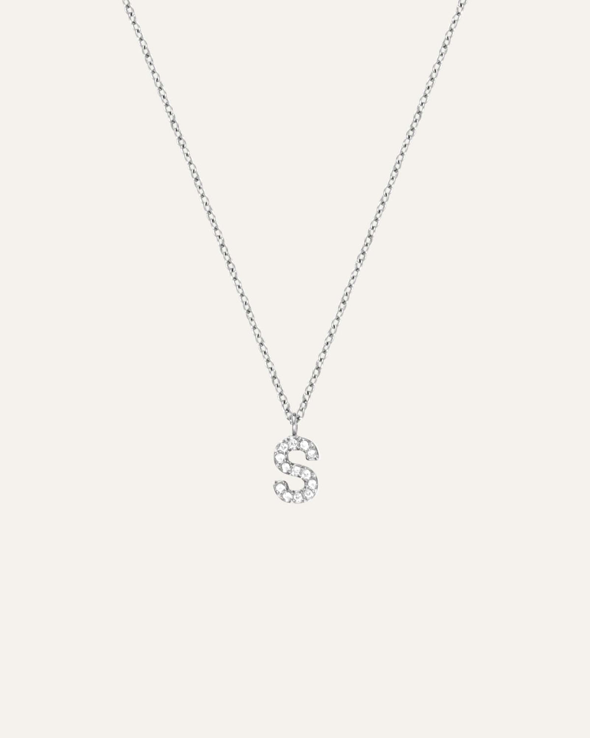 Petite Stone Letter Necklace