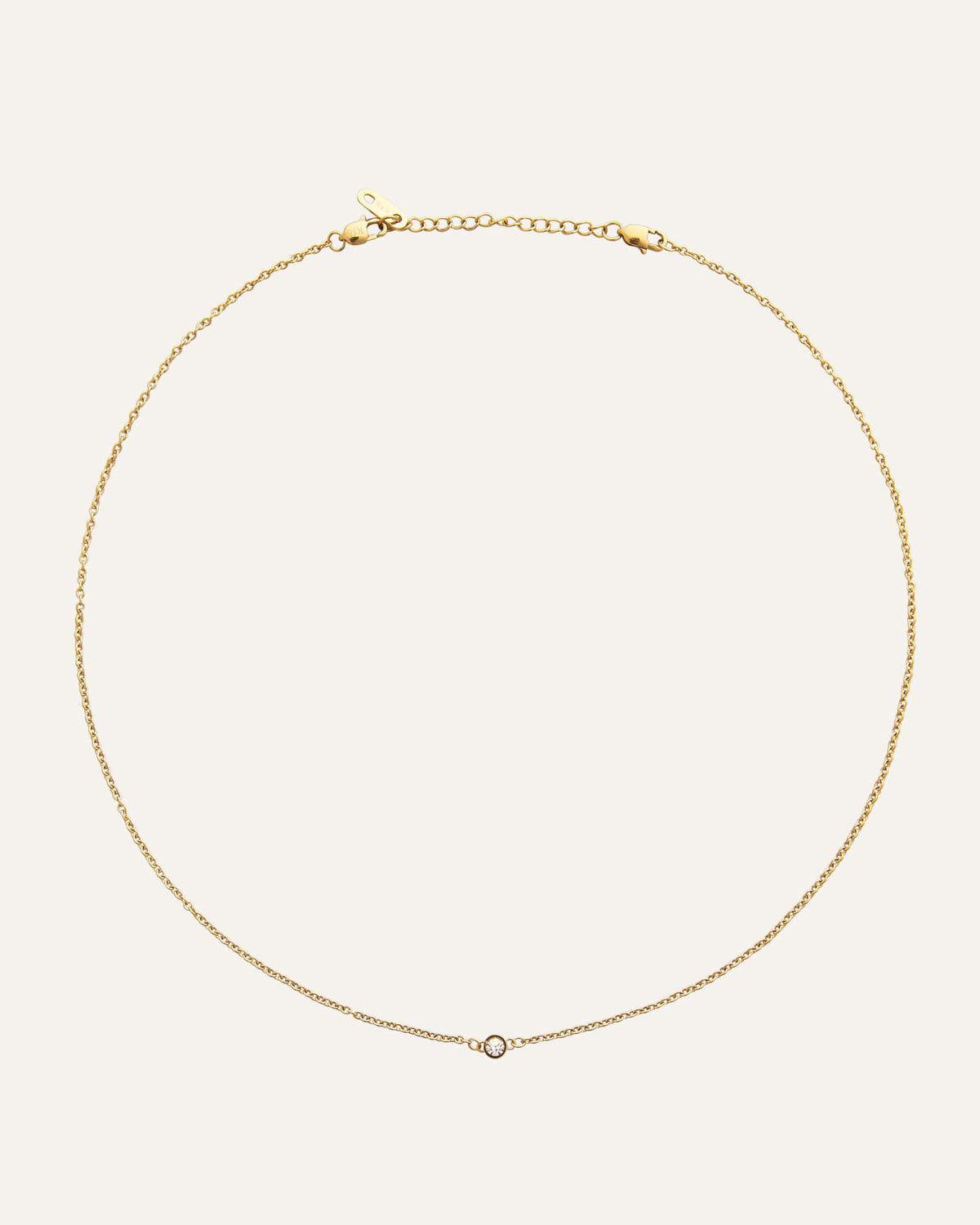 Thin diamond necklace