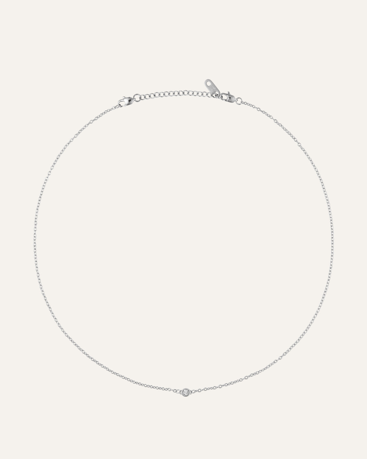 Thin diamond necklace