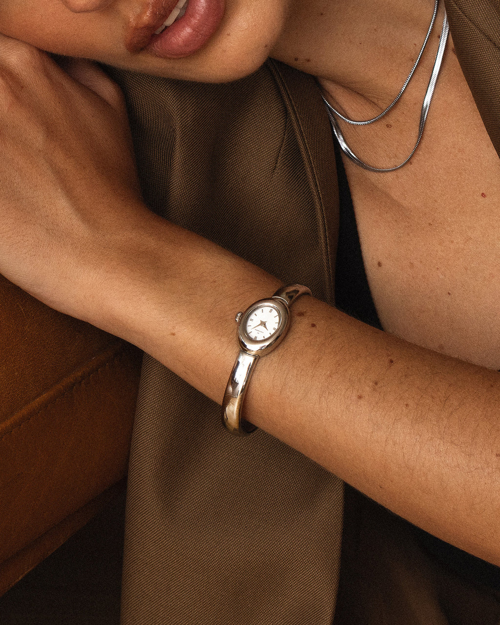 Belle Oval Petite Bangle Watch