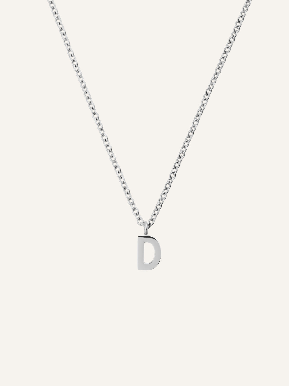 Petite Plain Letter Necklace