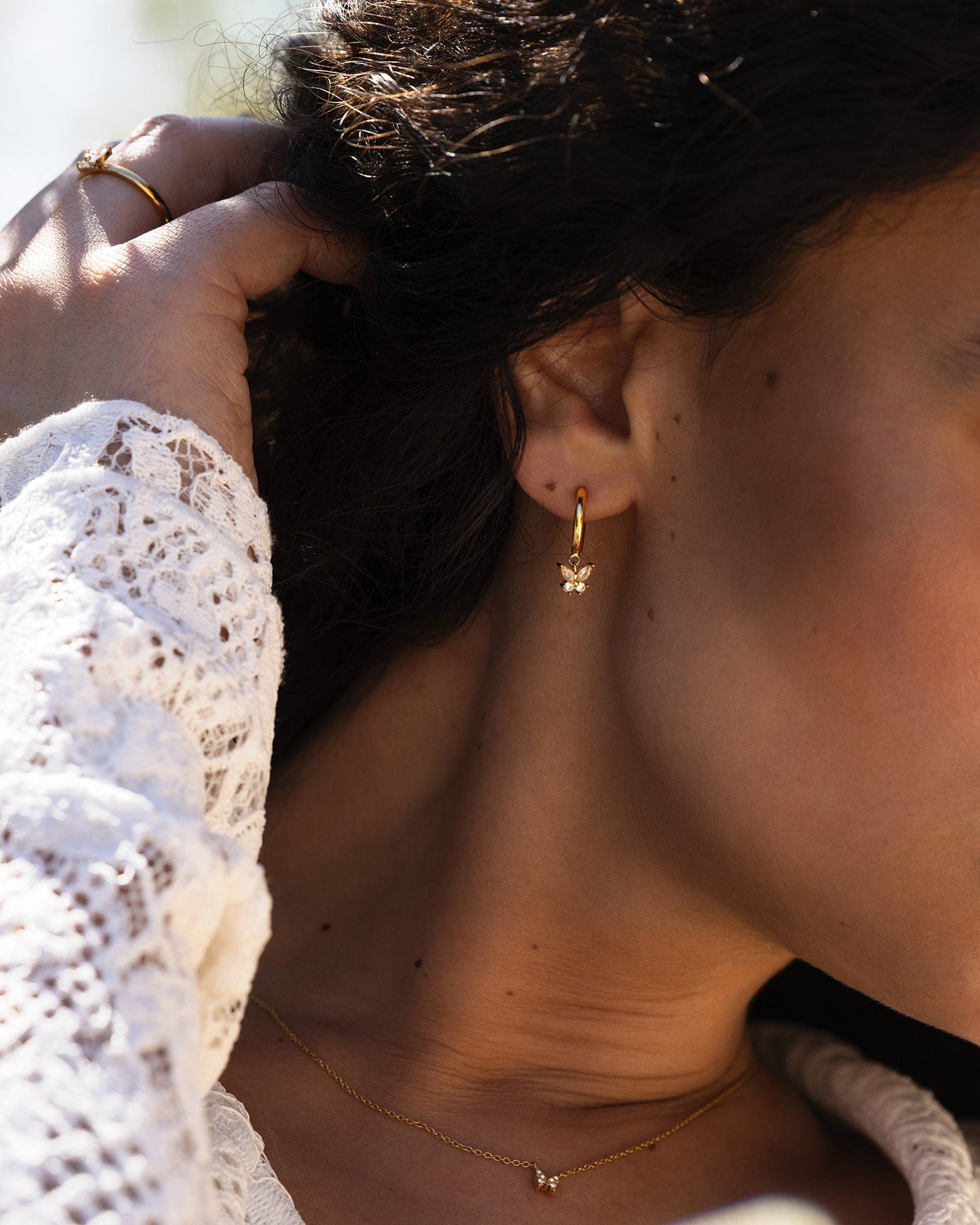 Butterfly Gold Hoops