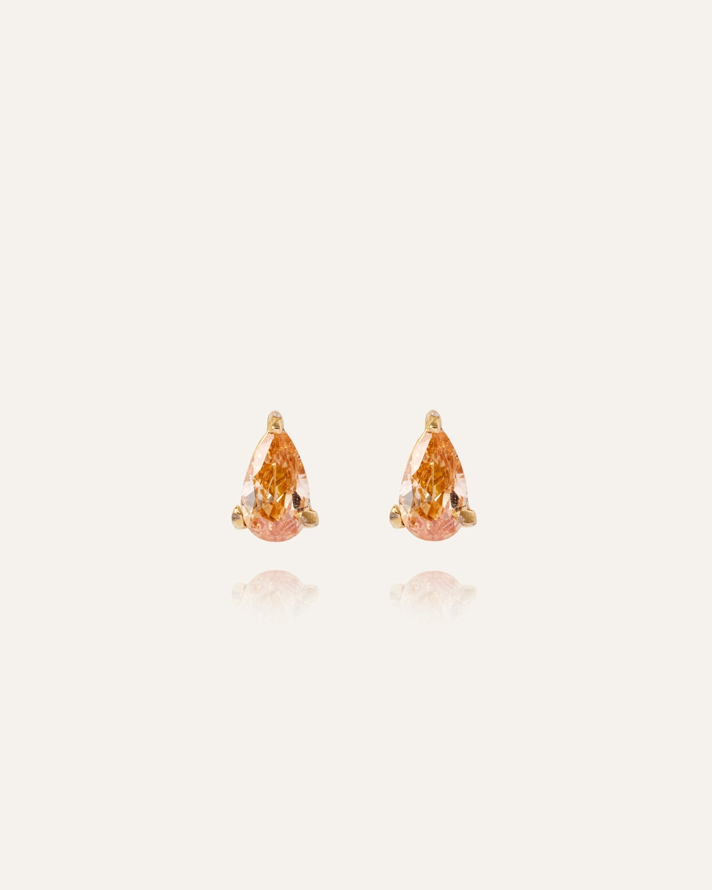 Belle Gold Small Studs - Champagne