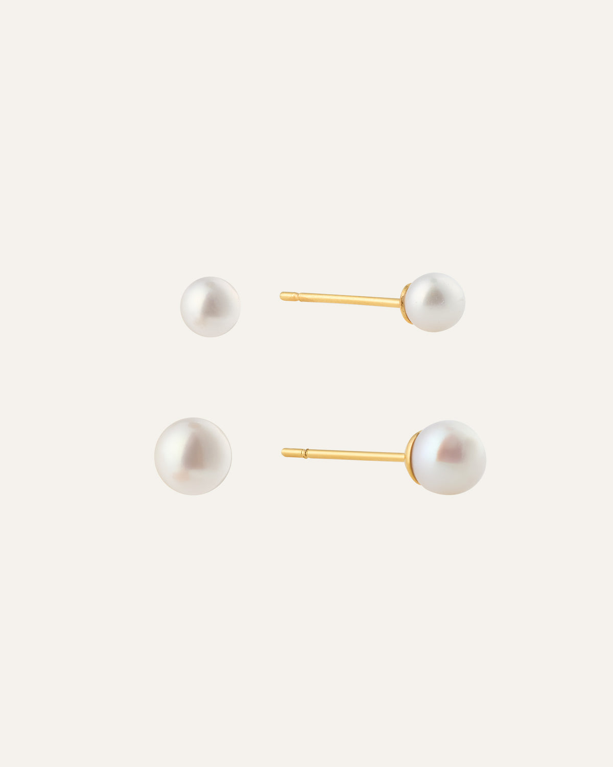 Pearl Set Gold Studs