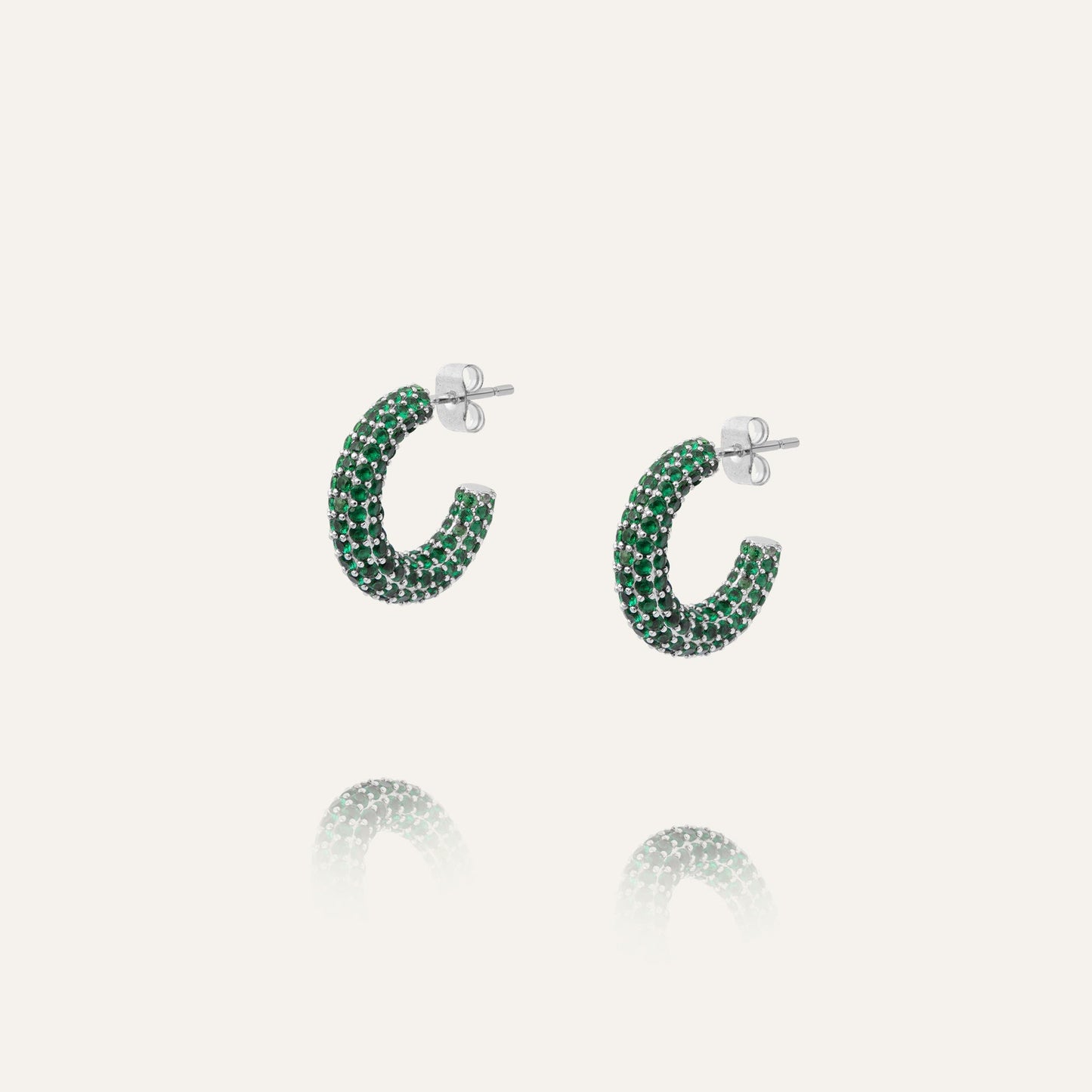 Glasier Earrings Silver/Green