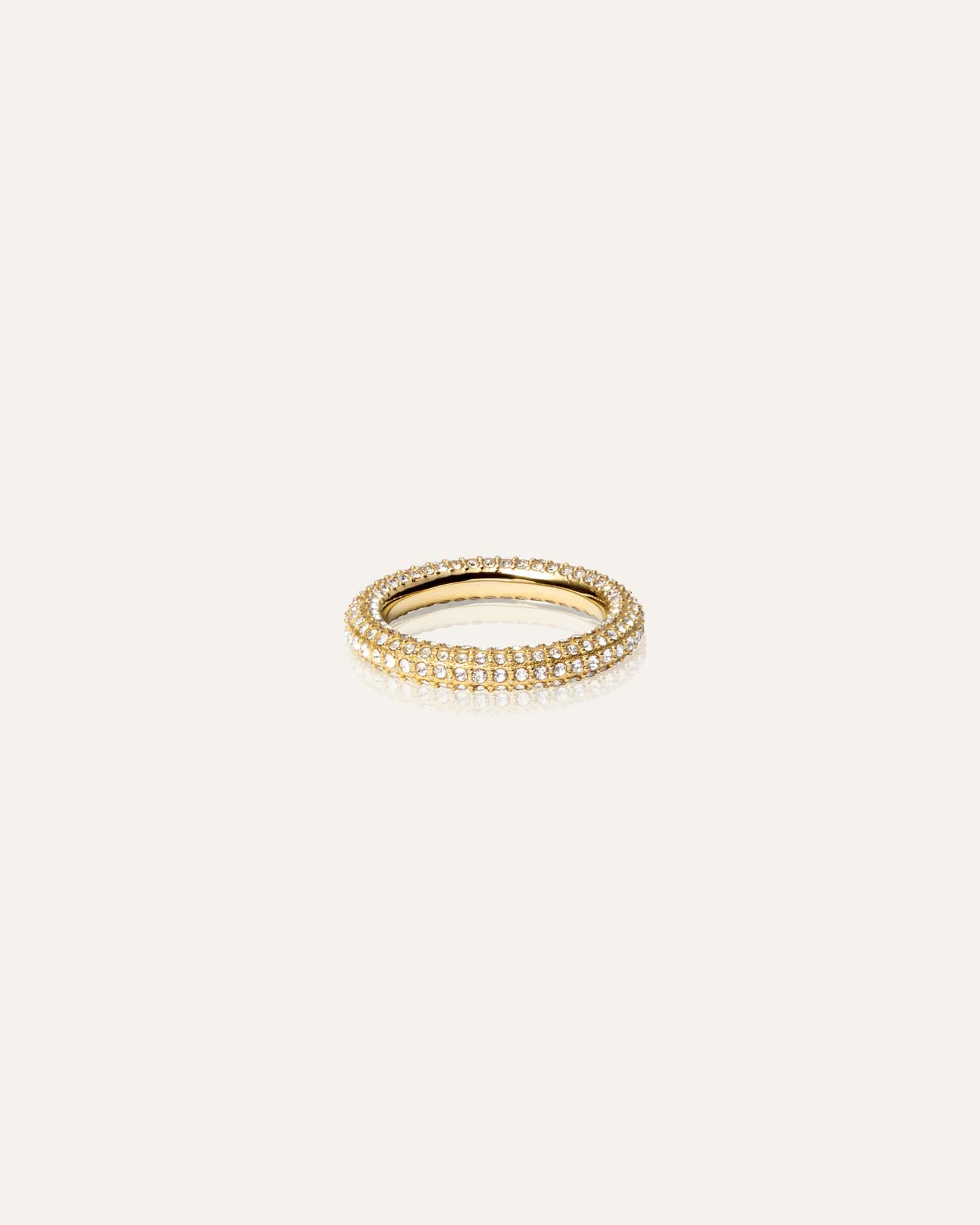 Pavé eternal gold ring