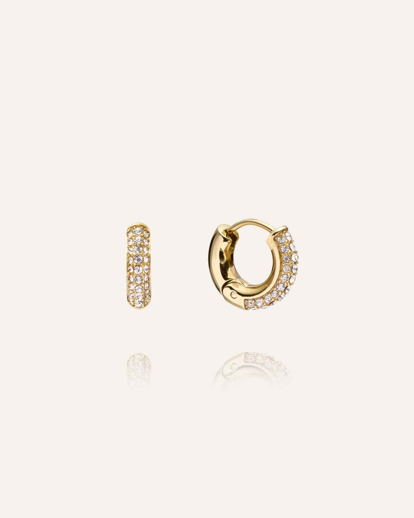 Pavé everyday small hoops