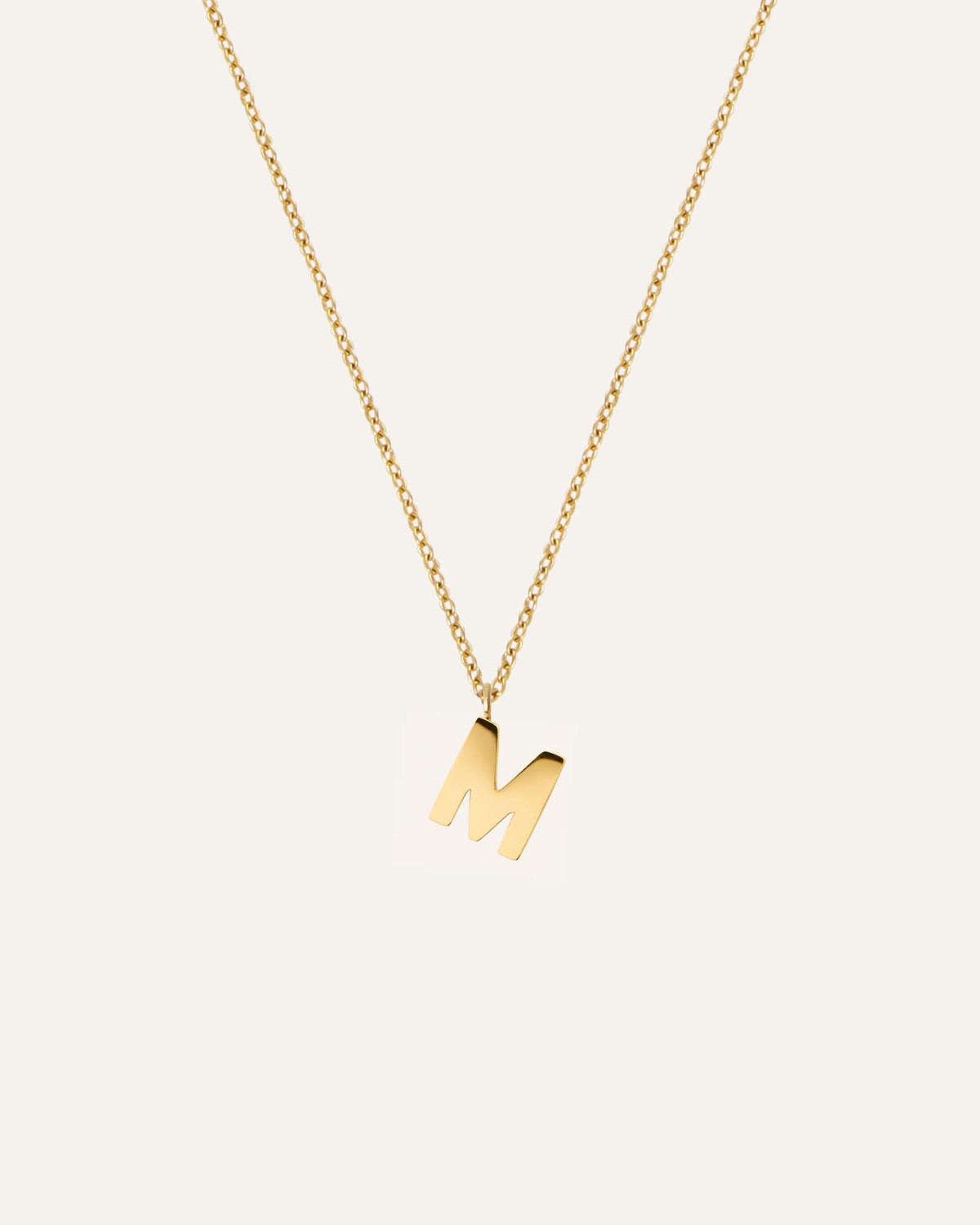 Petite Plain Letter Necklace