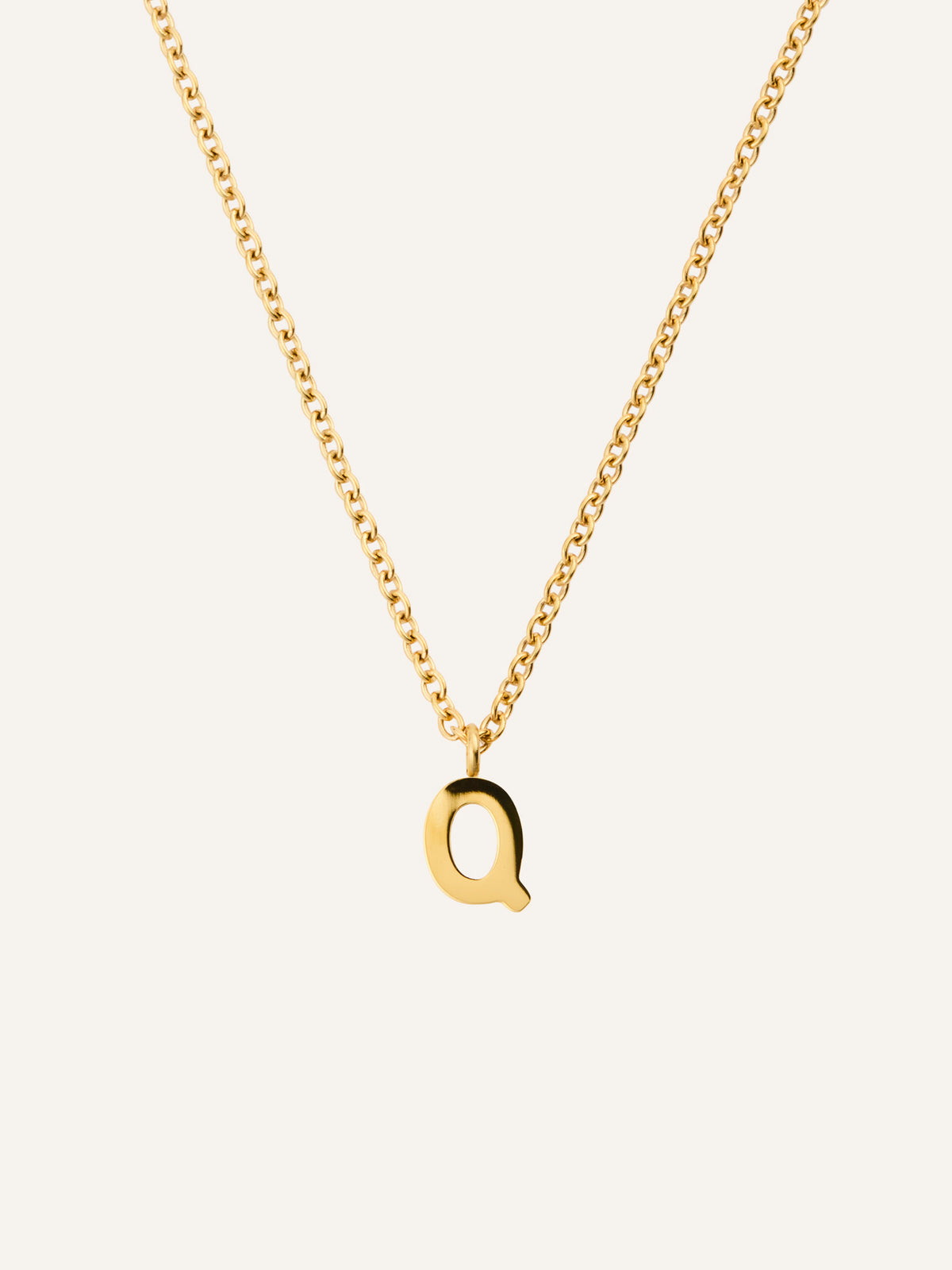 Petite Plain Letter Necklace