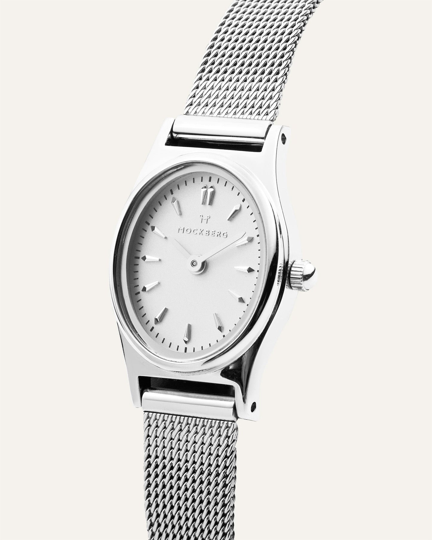 Retro Mesh Silver Watch