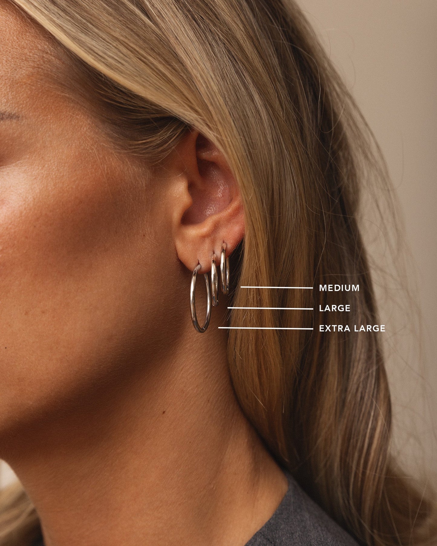 Slim Large Hoops