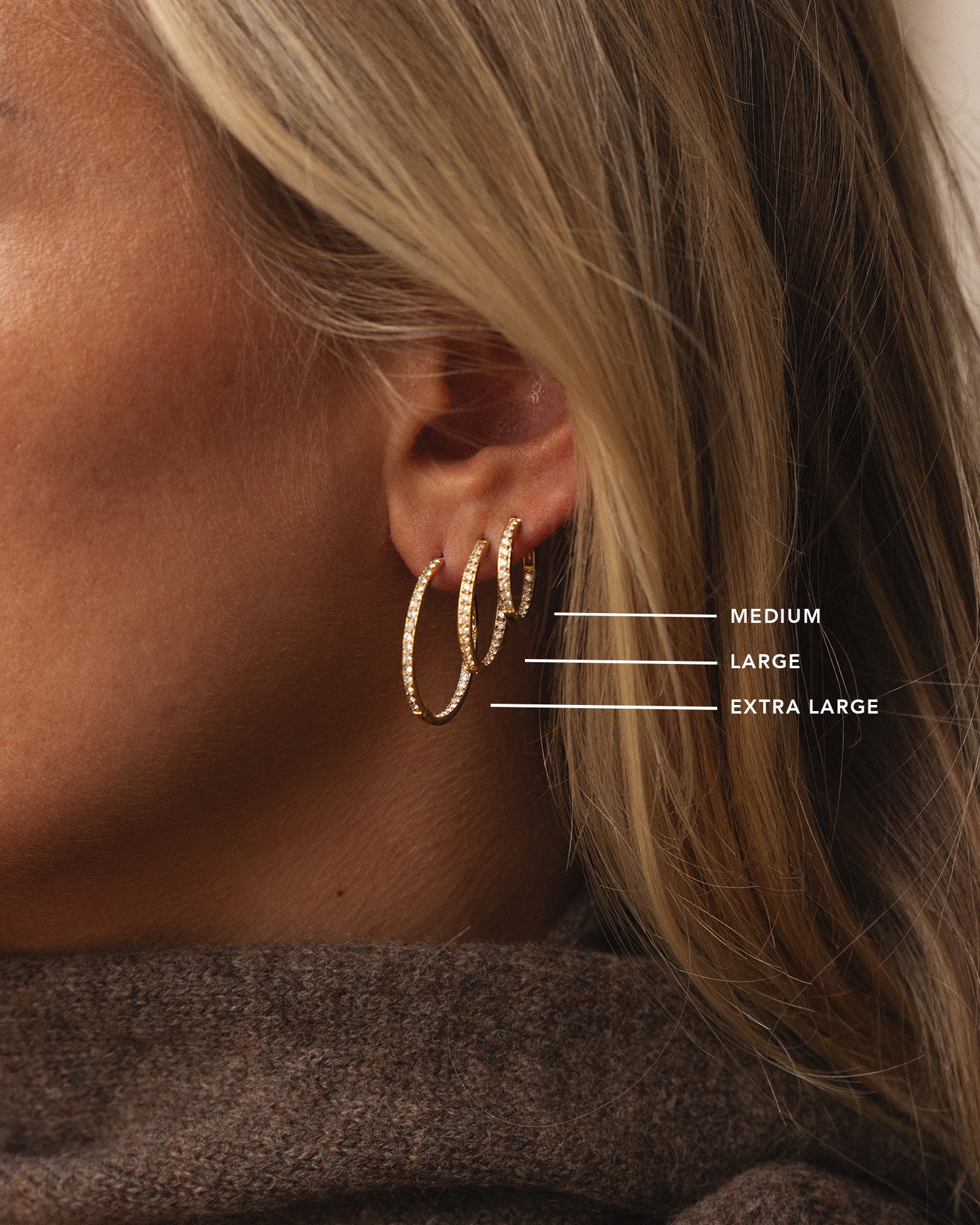 Sparkle Medium Hoops
