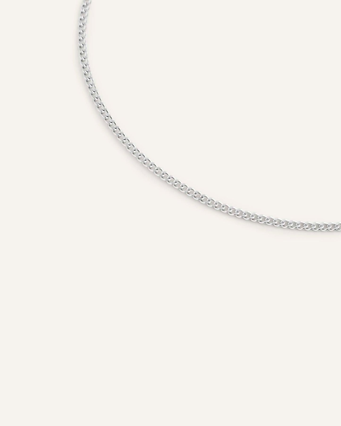 Thin Curb Chain Steel Bracelet