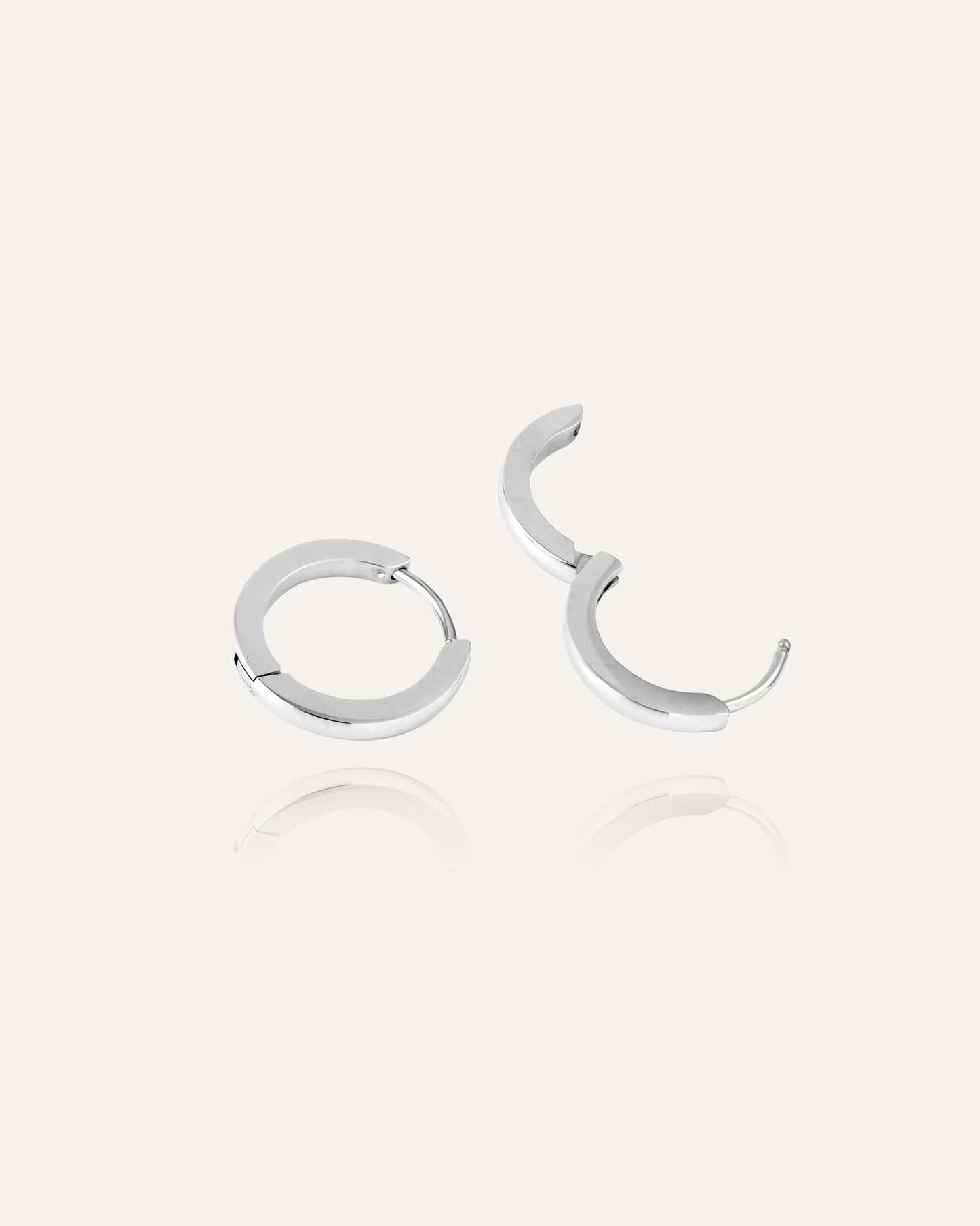 Classic Silver Hoops Medium