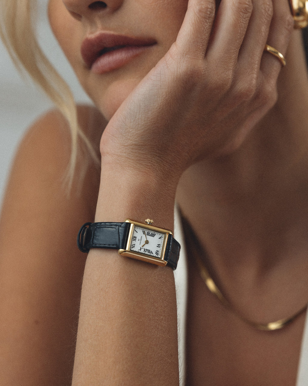 Timeless Black Leather Watch