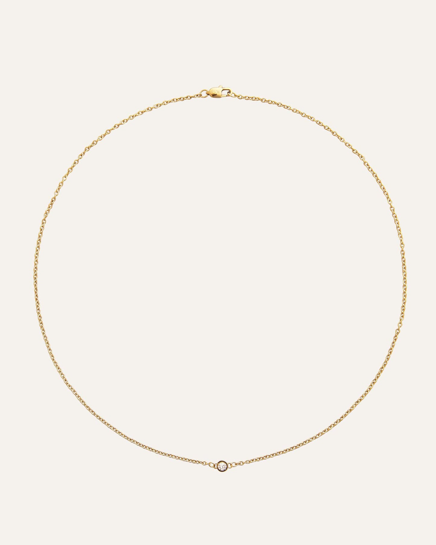 Thin diamond necklace